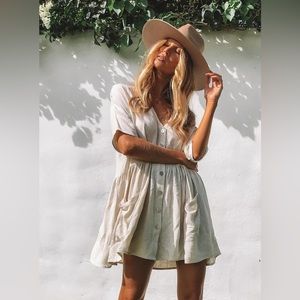 [Princess Polly] The sandy mini dress in Natural